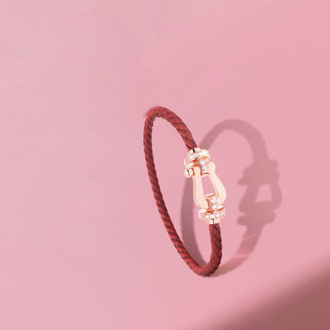 ¡®Loco¡¯FORCE 10 HALF DIAMOND PINK GOLD RED CORDERI LARGE AND MEDIUM MODEL