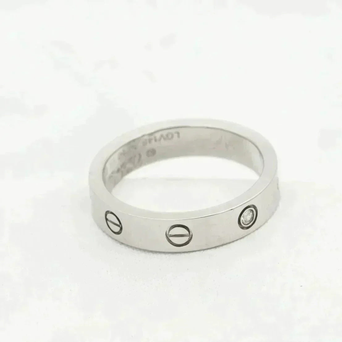 ¡®Loco¡¯LOVE RING 4MM 1 DIAMOND SILVER