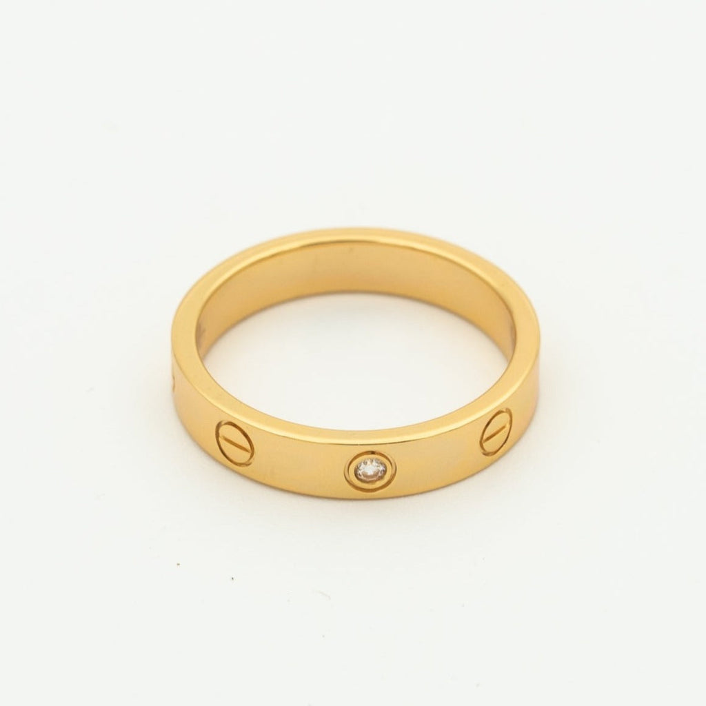 ¡®Loco¡¯LOVE RING 4MM 1 DIAMOND PINK GOLD