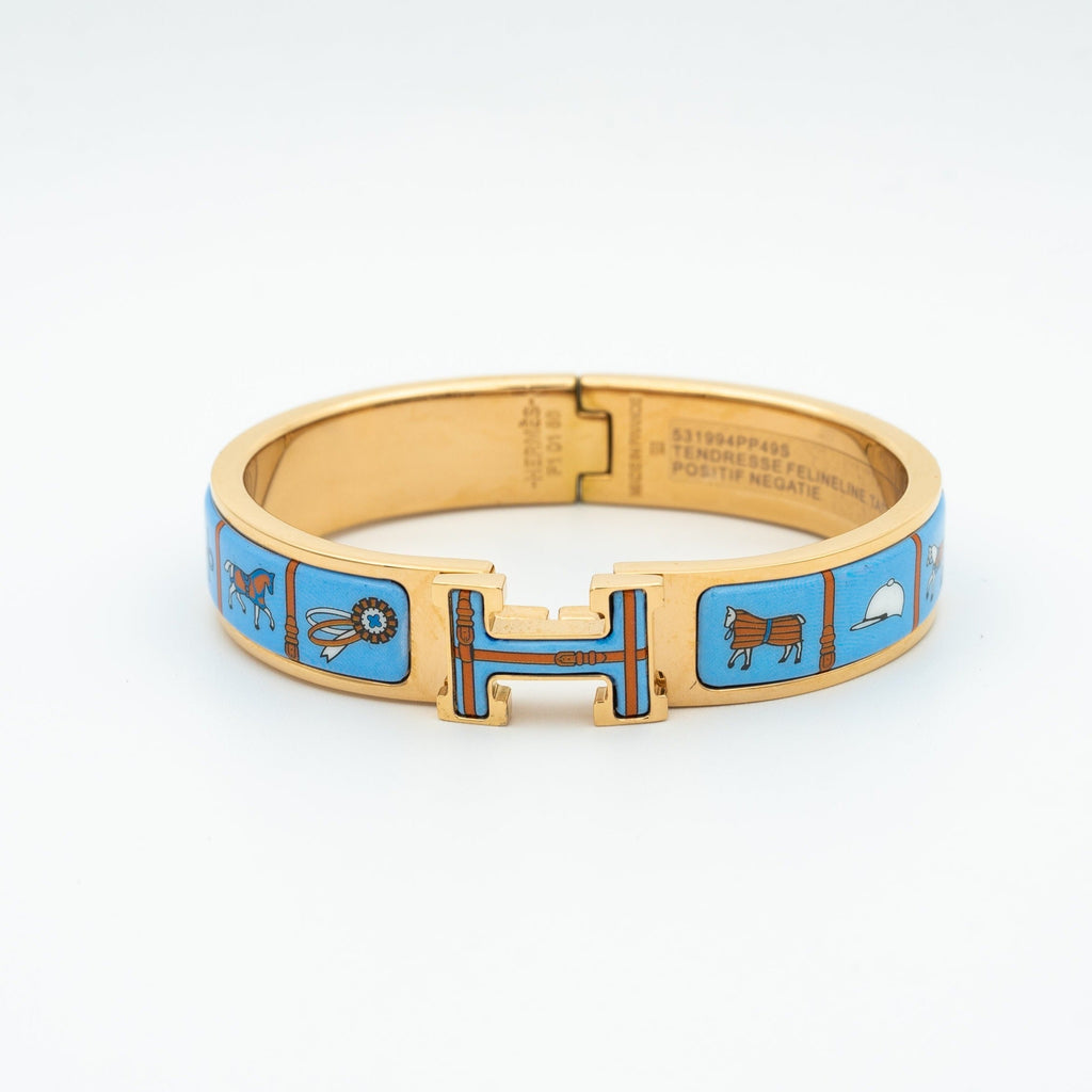 ¡®Loco¡¯H PINK GOLD BRACELET BLUE CERAMIC
