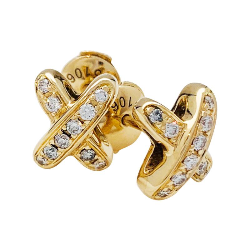 ¡®Loco¡¯JEUX DE GOLD DIAMOND EARRINGS