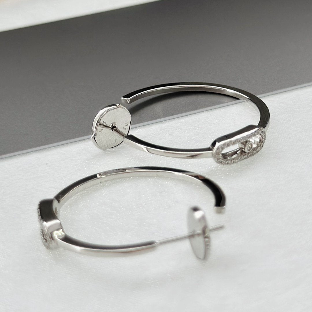 [Loco jewelrys]CREOLES MOVE UNO PM DIAMOND EARRINGS