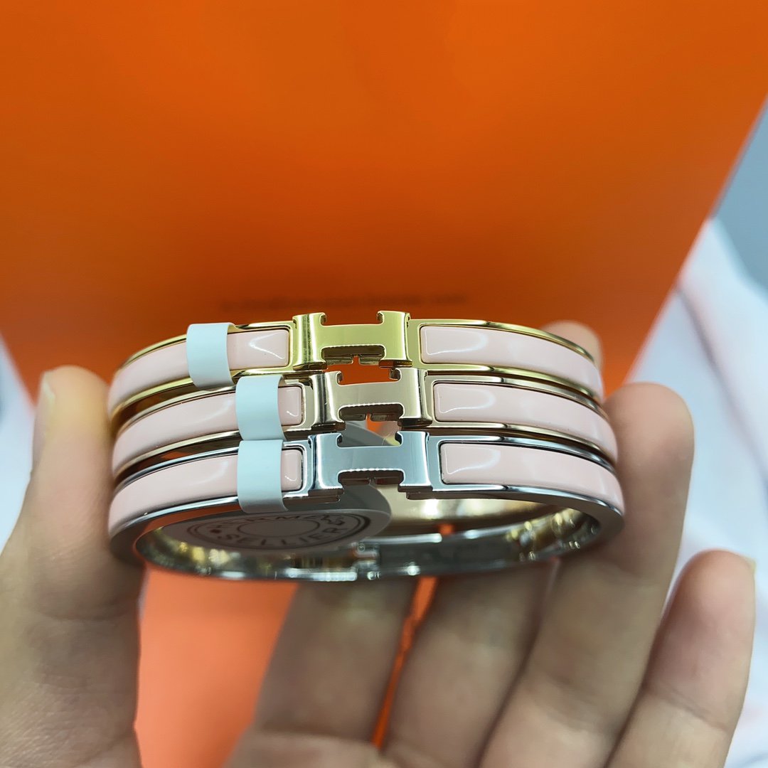 ¡®Loco¡¯CLASSIC HM CLIC  PINK 8MM ENAMEL BRACELET