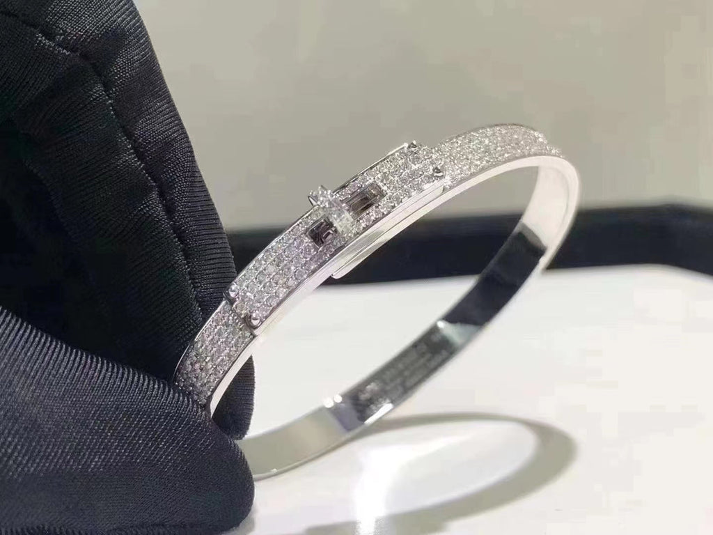 ¡®Loco¡¯HM KELLY BRACELET IN SILVER AND FULL PAVE DIAMOND