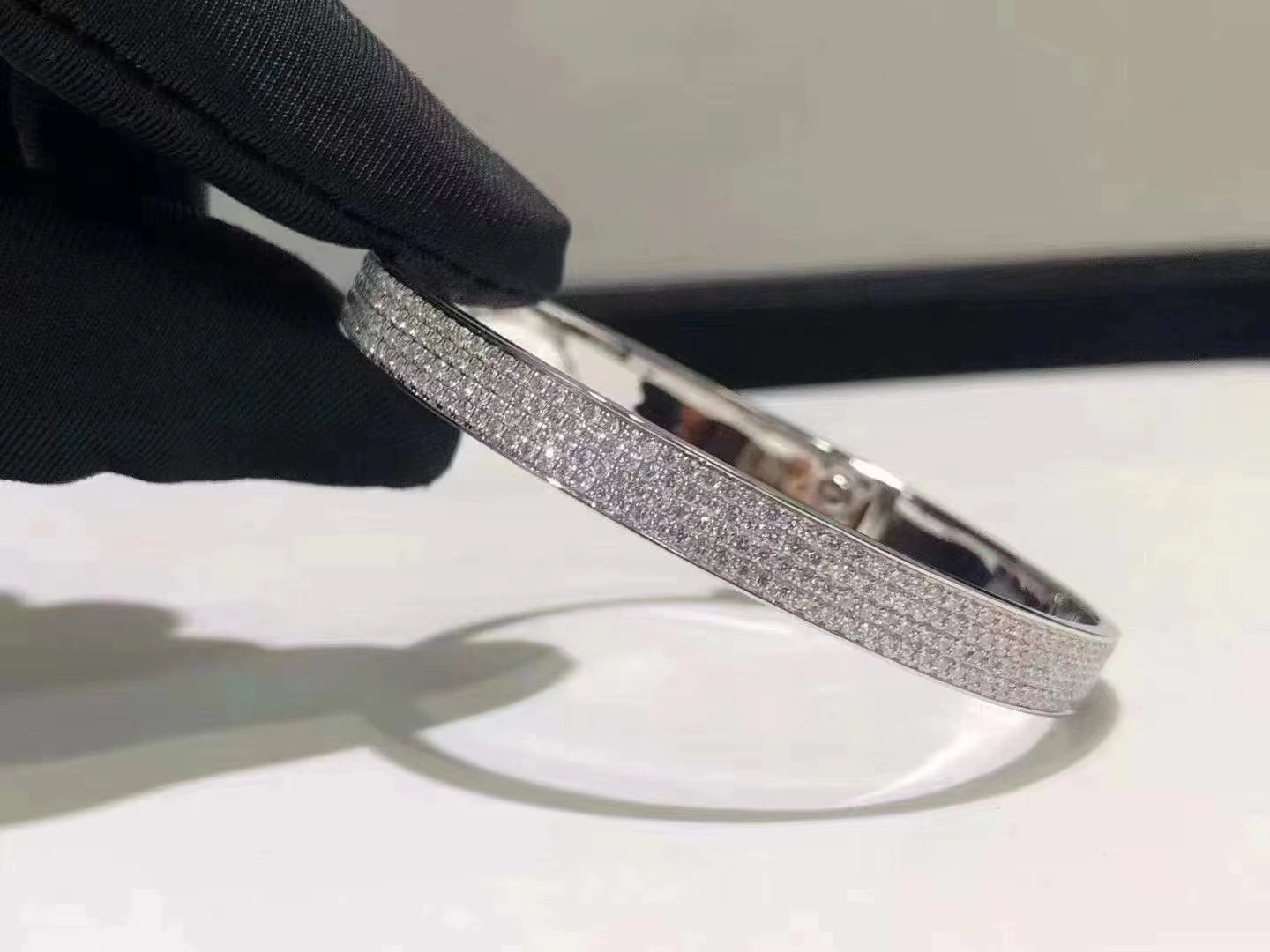 ¡®Loco¡¯HM KELLY BRACELET IN SILVER AND FULL PAVE DIAMOND