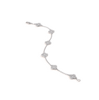 ¡®Loco¡¯CLOVER 6 MOTIF SILVER DIAMOND BRACELET