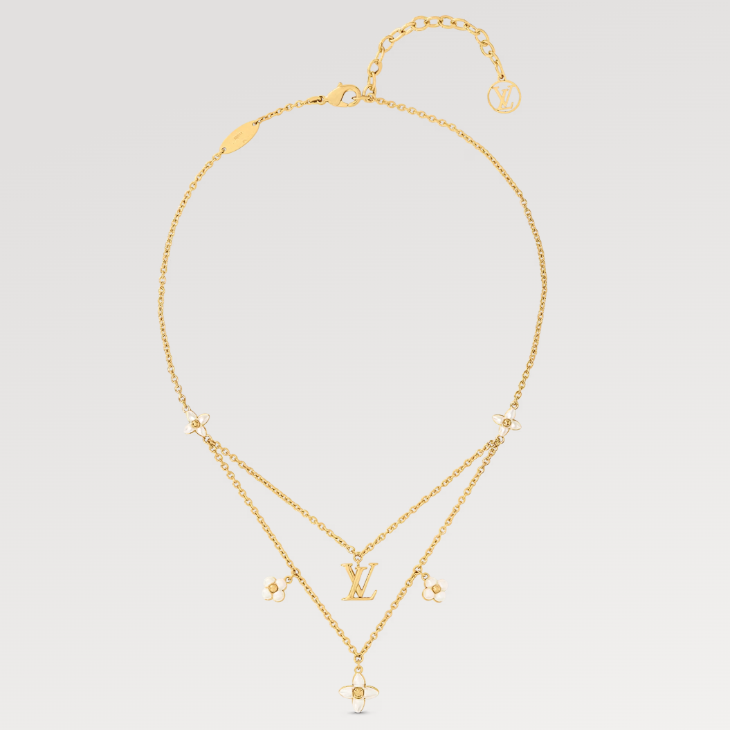 ¡®Loco¡¯FLOWERGRAM GOLD MOP DOUBLE ROW NECKLACE