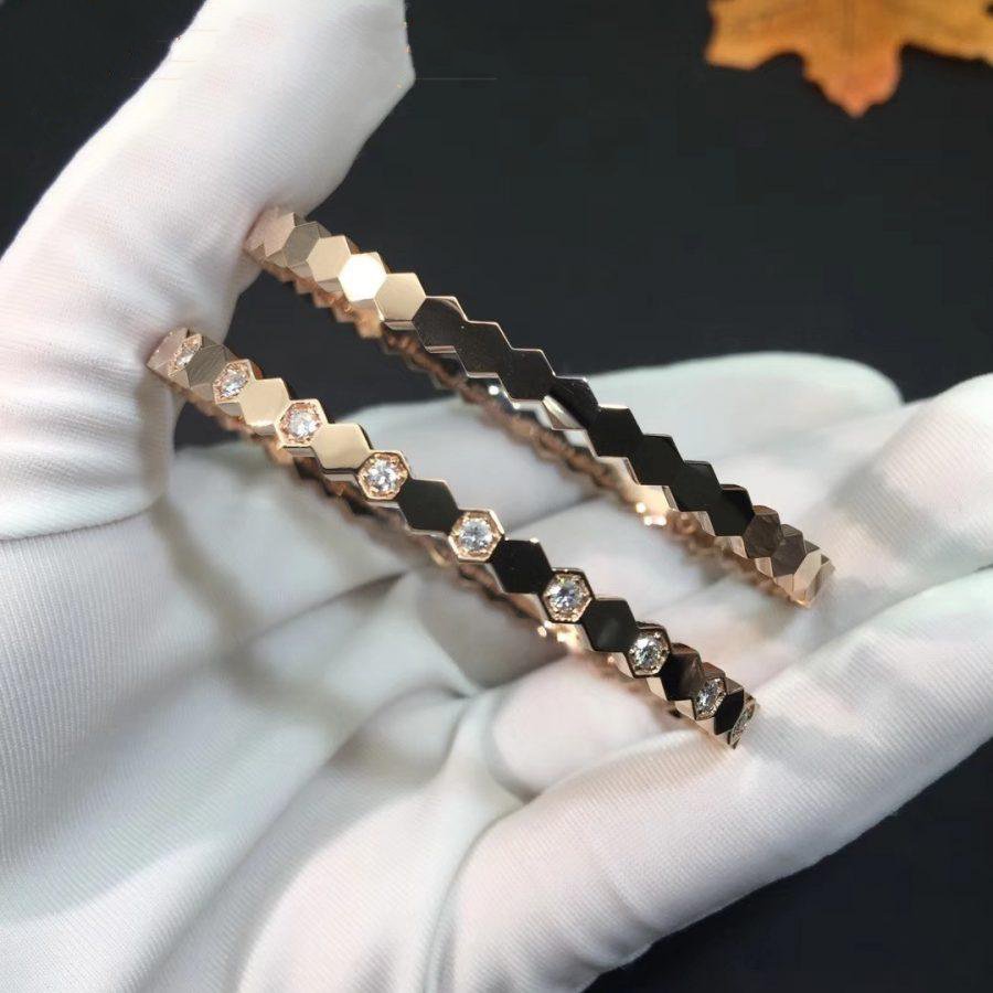 ¡®Loco¡¯BEE LOVE PINK GOLD DIAMOND BRACELET