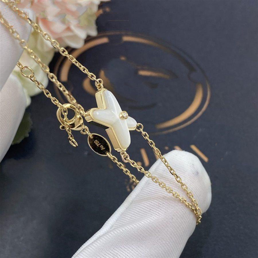 ¡®Loco¡¯JEUX BRACELET WHITE MOP GOLD 1 DIAMOND