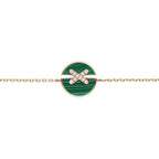 ¡®Loco¡¯JEUX DE BRACELET MALACHITE PINK GOLD DIAMONDS