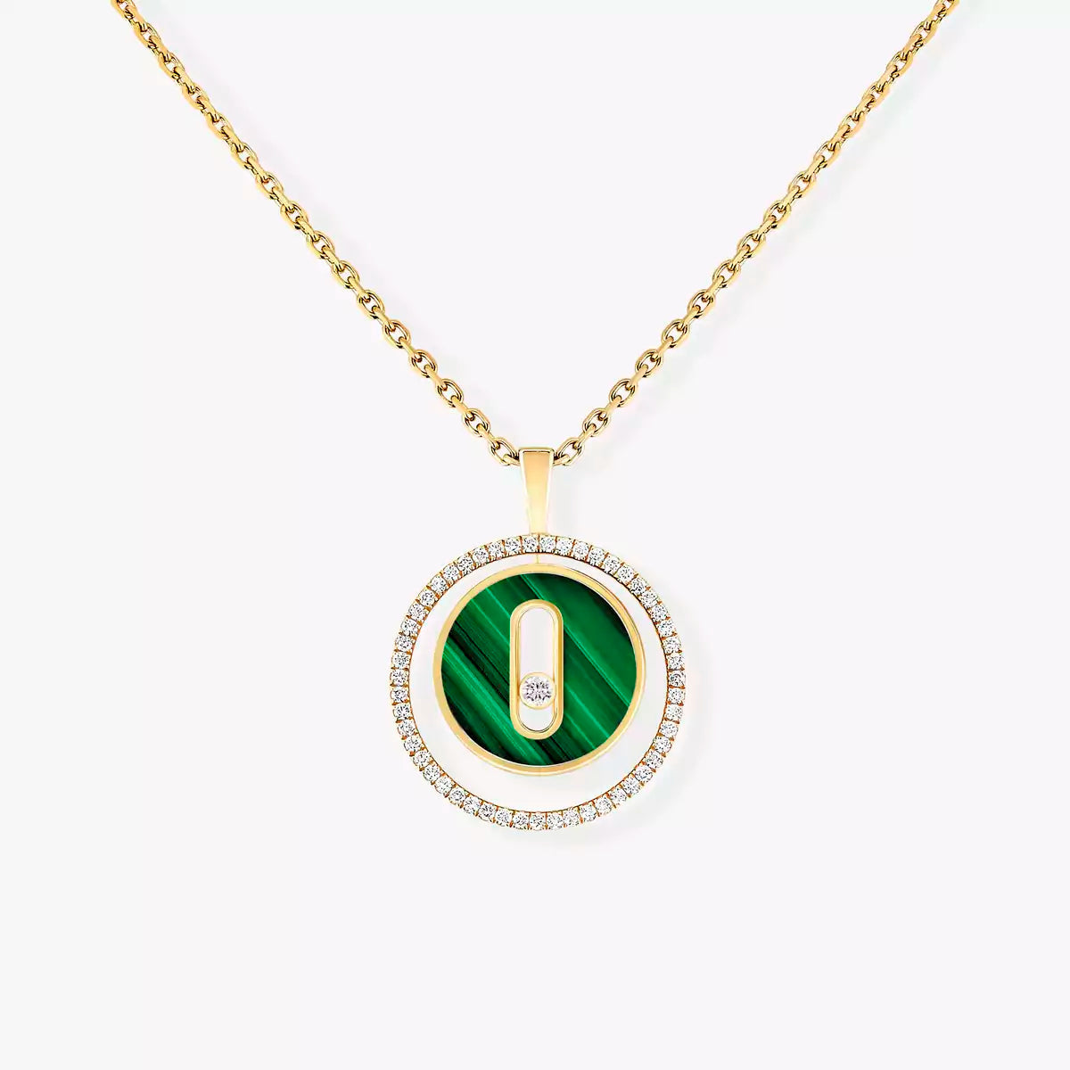 [Loco jewelrys]Lucky Move Diamond Necklace in Rose Gold and White Mother-of-Pearl