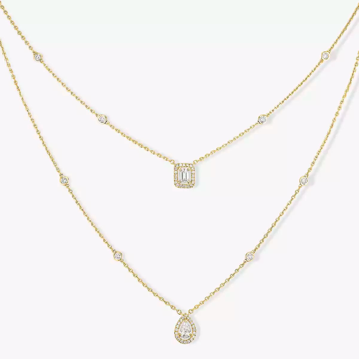 [Loco jewelrys]Diamond Necklace My Twin 2 Rows