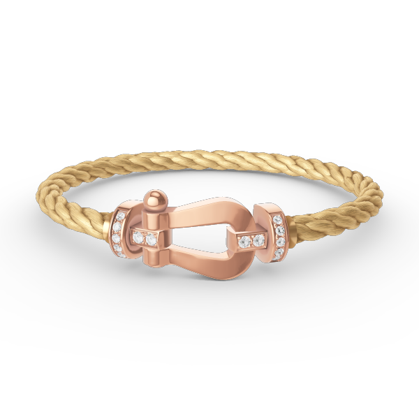 ¡®Loco¡¯FORCE LARGE HORSESHOE HALF DIAMOND BRACELET ROSE GOLD