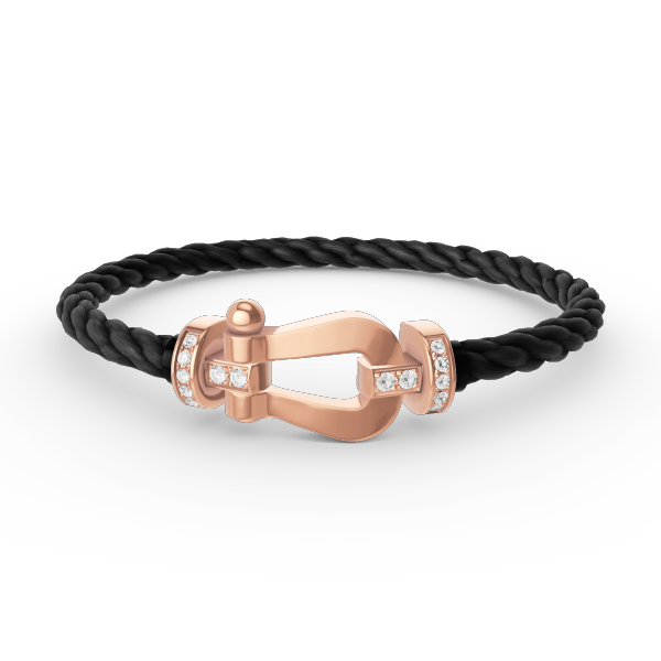 ¡®Loco¡¯FORCE LARGE HORSESHOE HALF DIAMOND BRACELET ROSE GOLD