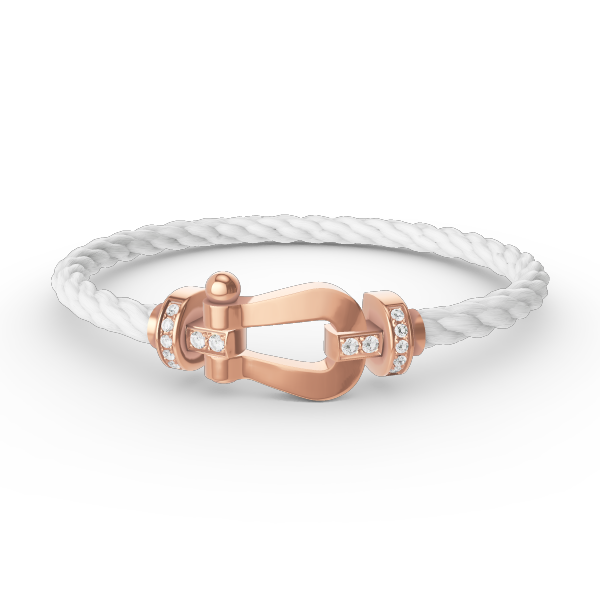 ¡®Loco¡¯FORCE LARGE HORSESHOE HALF DIAMOND BRACELET ROSE GOLD