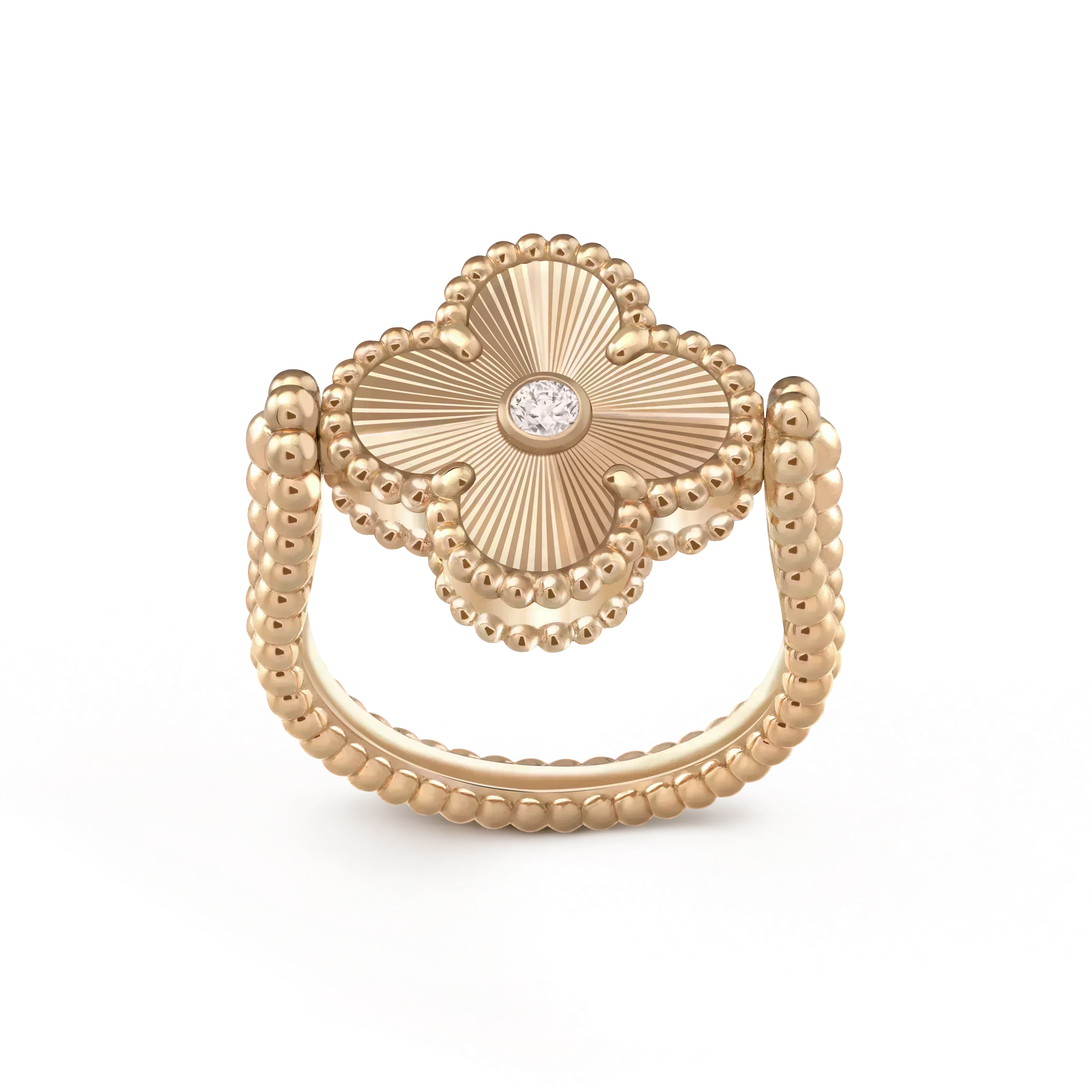 ¡®Loco¡¯CLOVER RIVERSIBLE ROSE GOLD RING