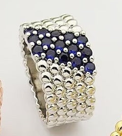 [Loco ]  PERLEE DIAMOND RING ,5-ROW DIAMOND-SET DESIGN
