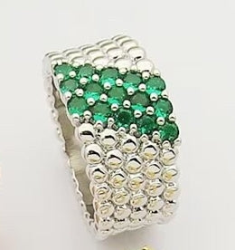 [Loco ]  PERLEE DIAMOND RING ,5-ROW DIAMOND-SET DESIGN