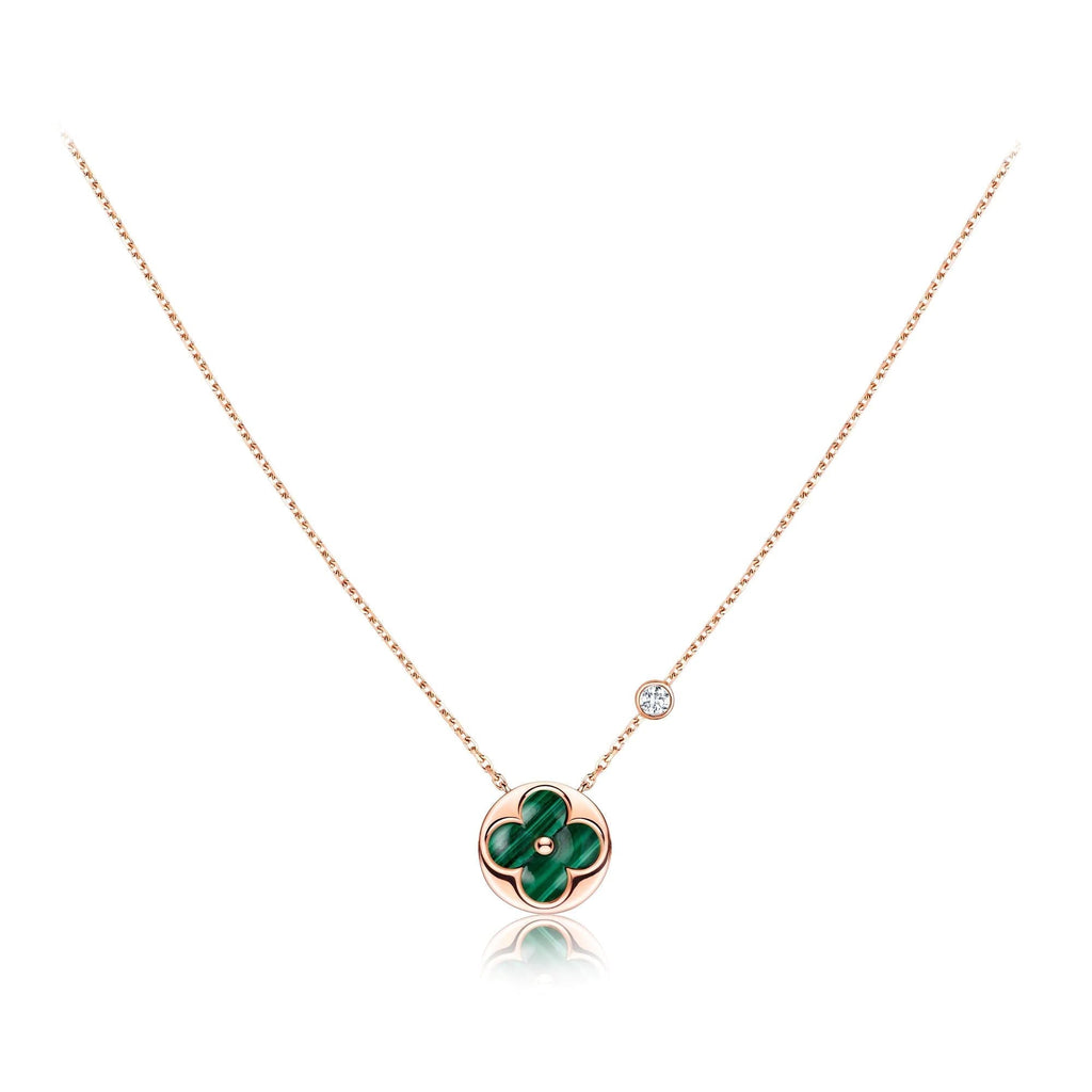 ¡®Loco¡¯SUN PEDANT PINK GOLD 1 DIAMOND NECKLACE