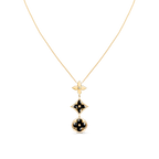 ¡®Loco¡¯STAR AND SUN ONYX PINK GOLD NECKLACE