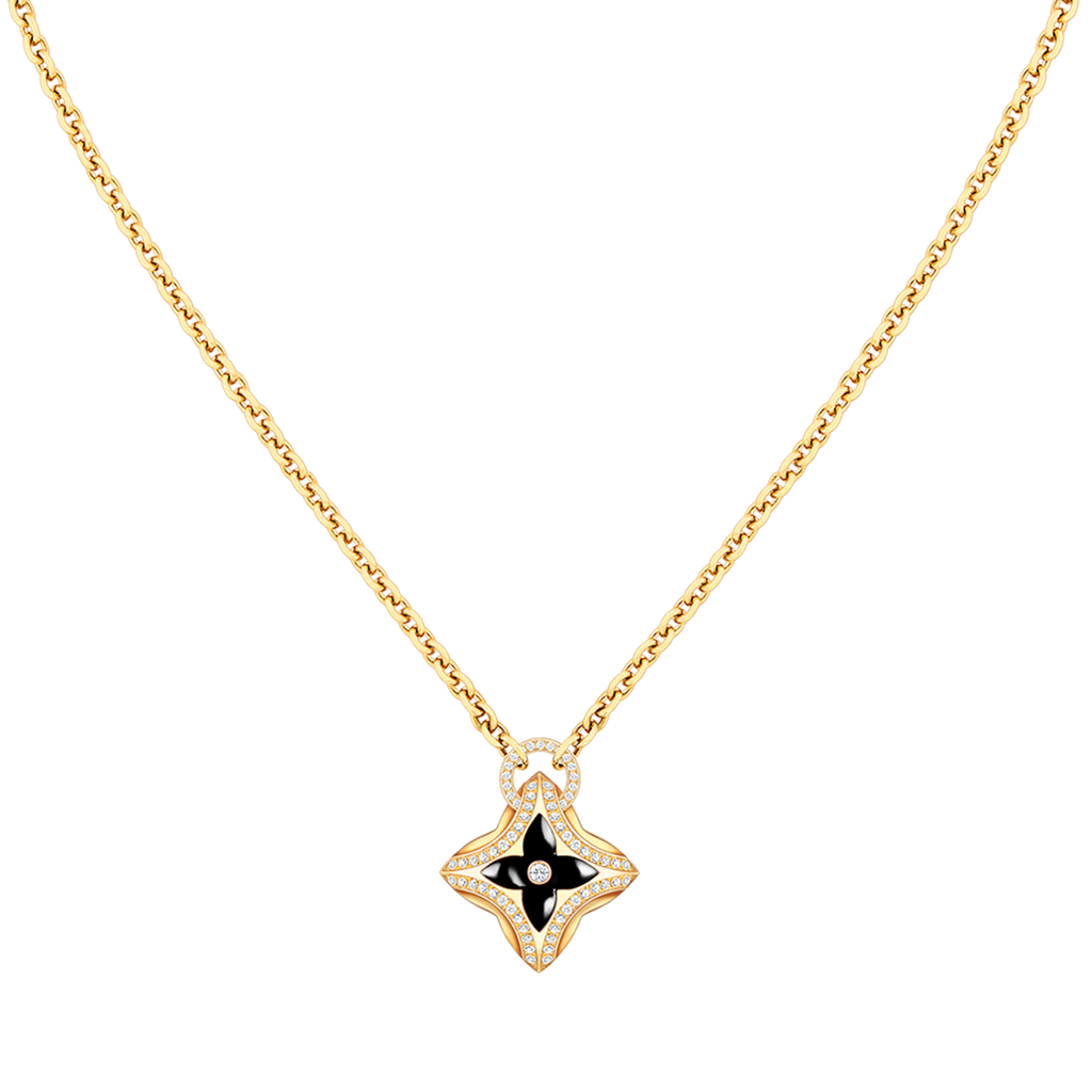 ¡®Loco¡¯STAR PEDANT PINK GOLD DIAMOND NECKLACE