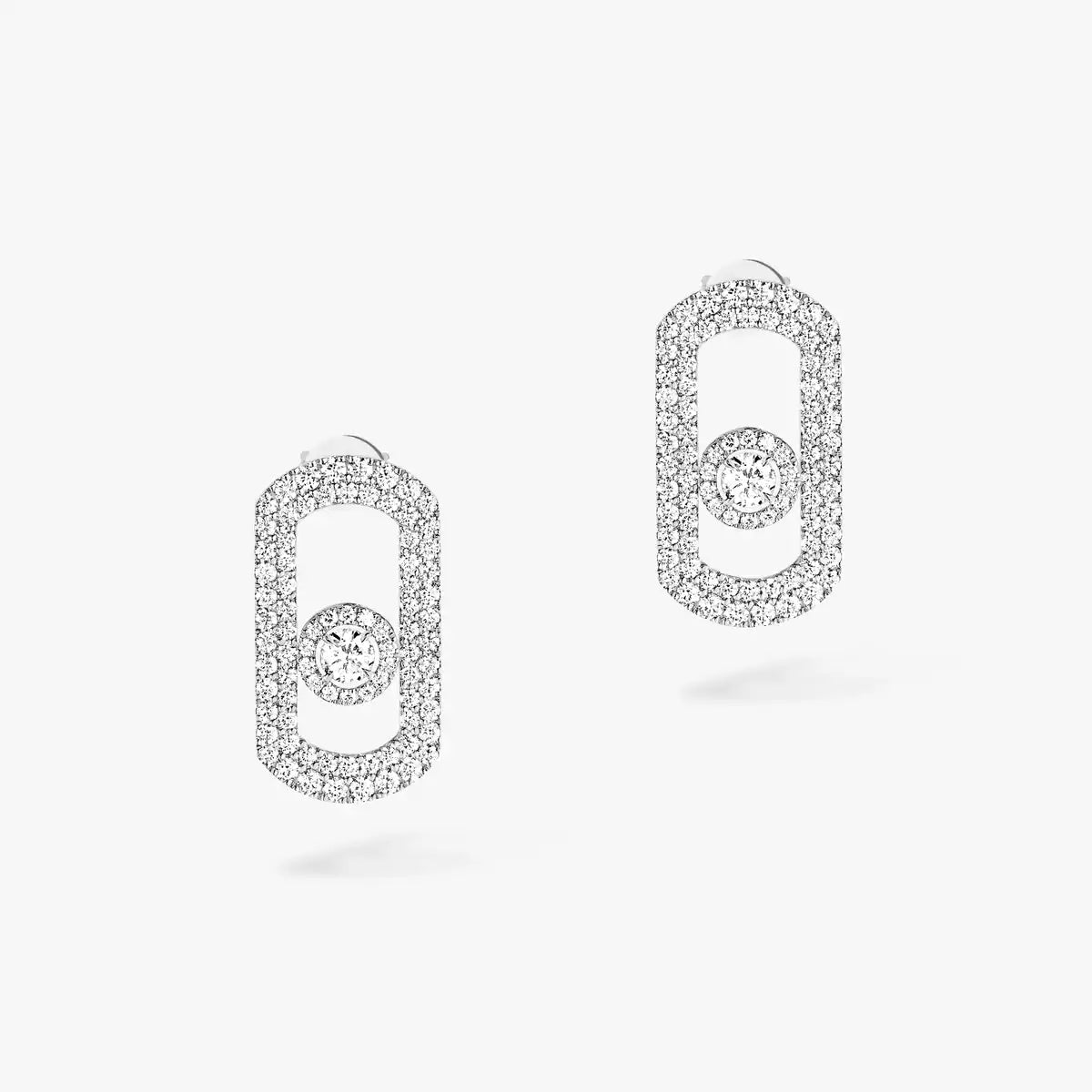 [Loco jewelrys]So Move Pave_-Set Diamond Earrings in Silver
