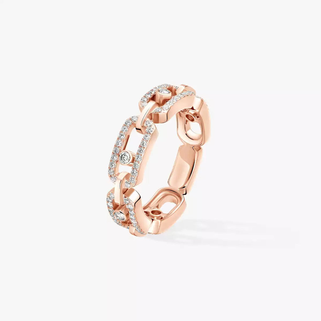 [Loco jewelrys]Move Link Pave_-Set Diamond Ring in Gold