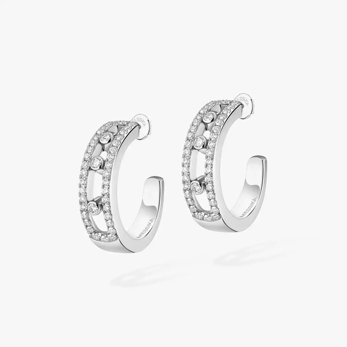 [Loco jewelrys]Diamond Pave_ Hoop Earrings Move
