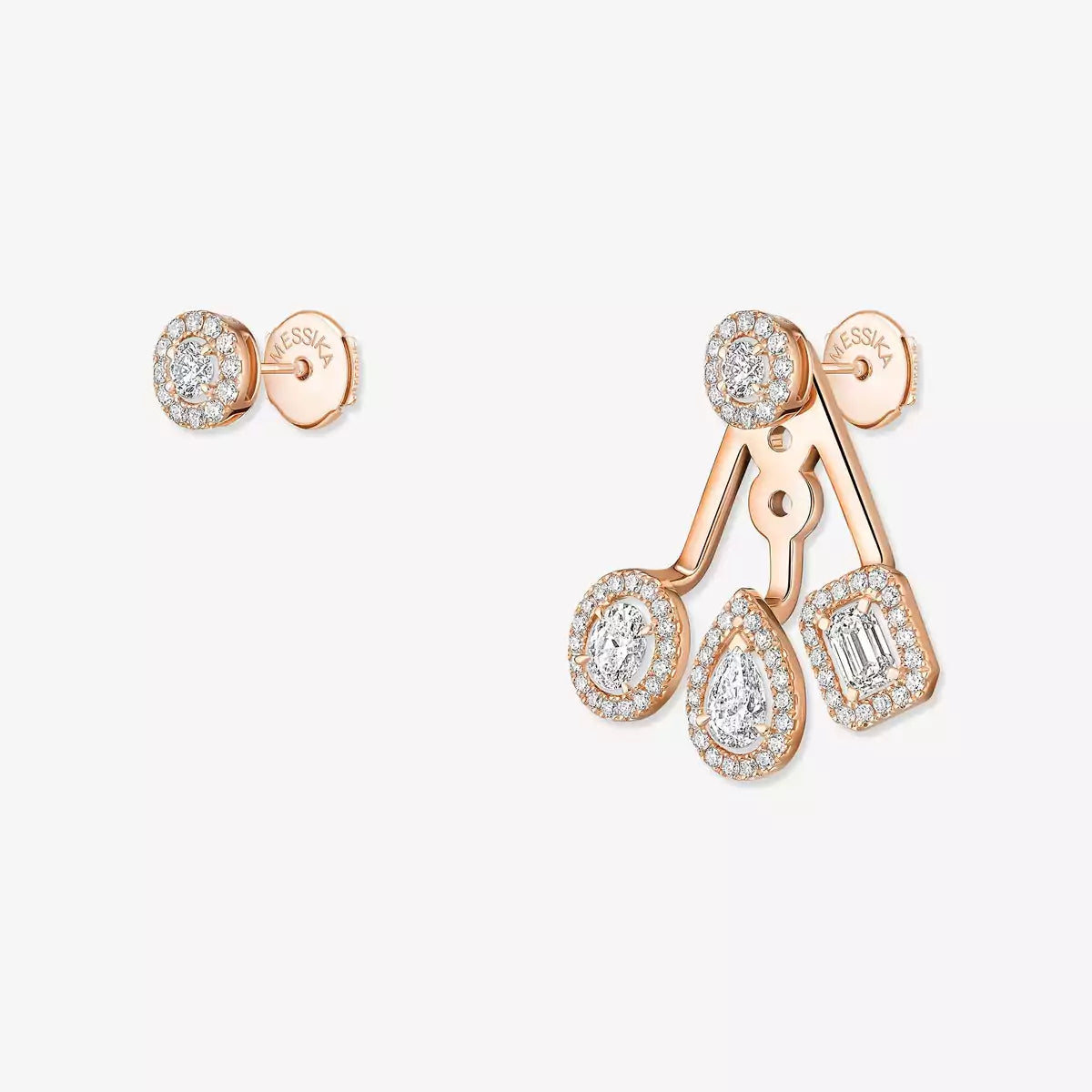 [Loco jewelrys] My Twin Trio  Diamond Earrings
