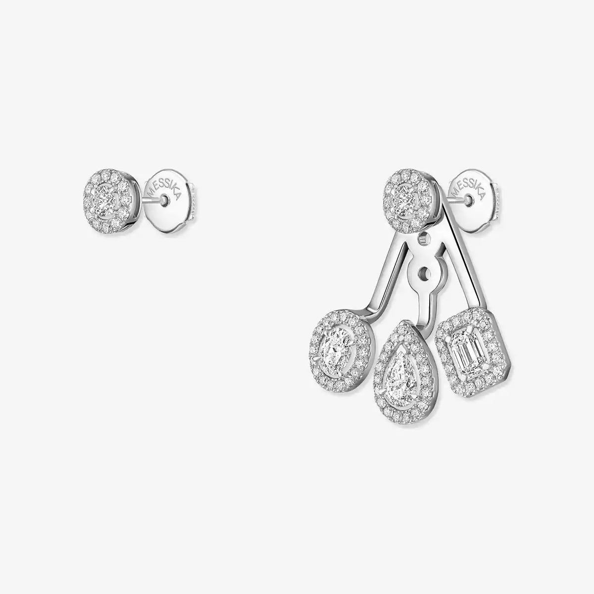 [Loco jewelrys] My Twin Trio  Diamond Earrings