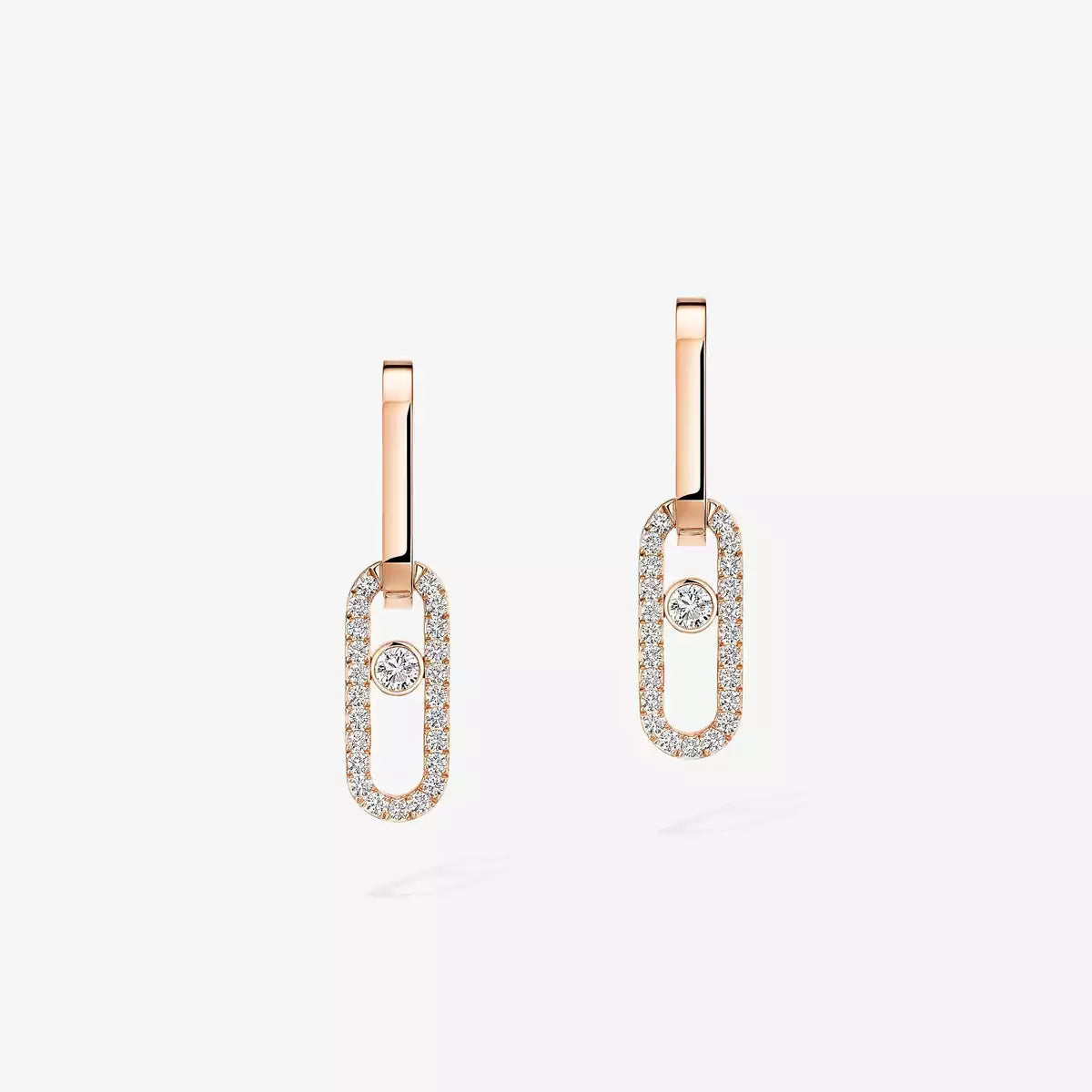 [Loco jewelrys]Move Link Diamond Earrings