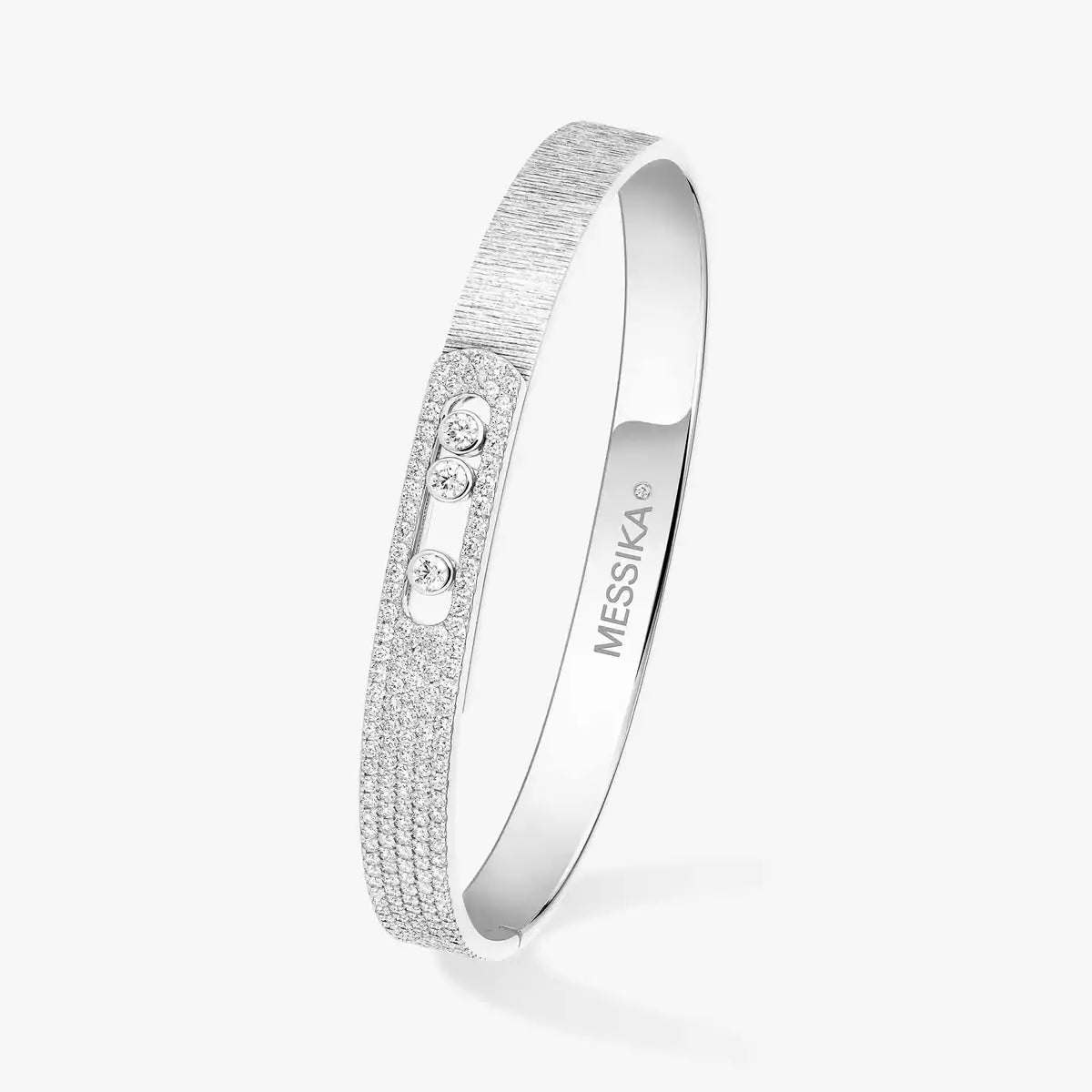 [Loco jewelrys]Move Noa Ciselé half pavé bangle