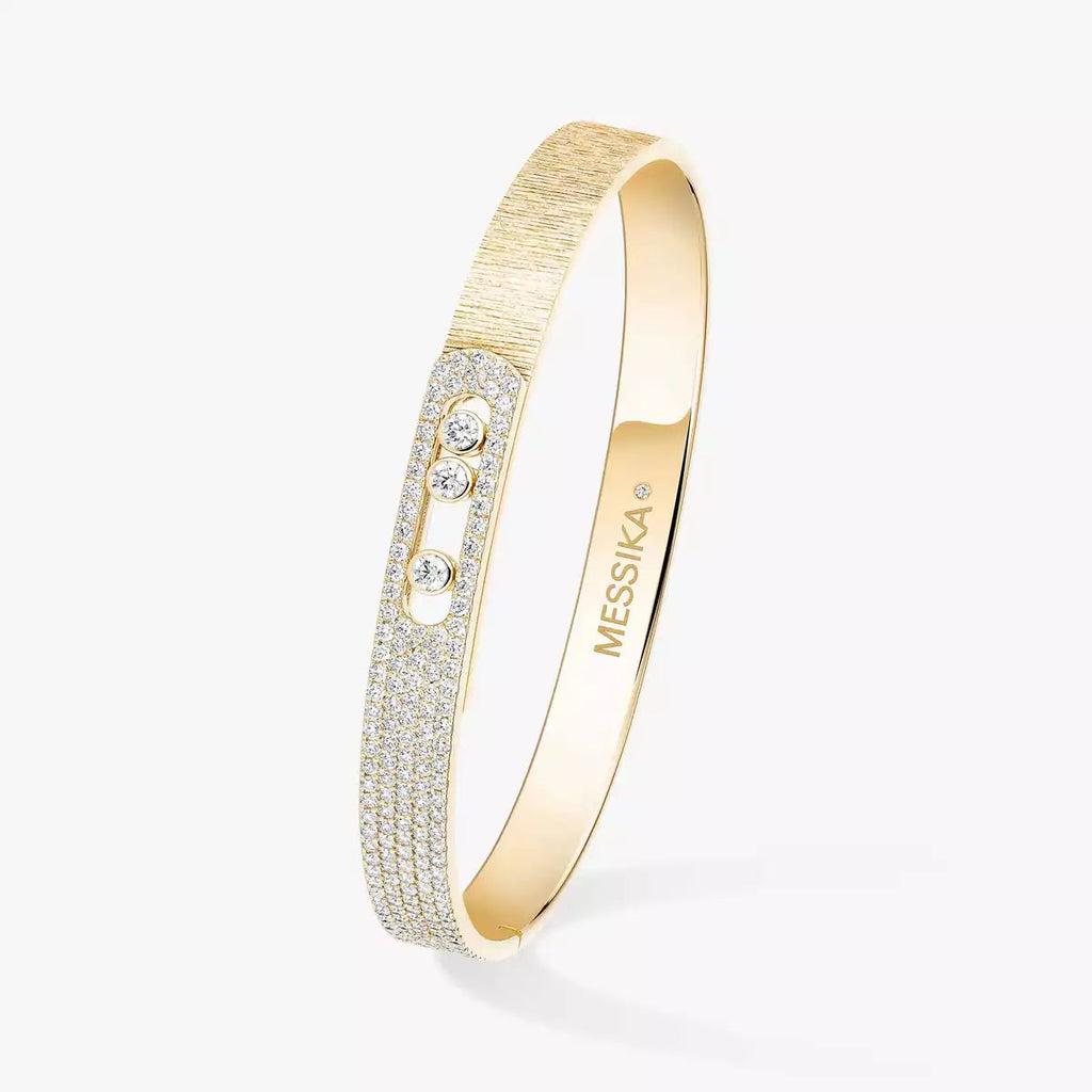 [Loco jewelrys]Move Noa Ciselé half pavé bangle