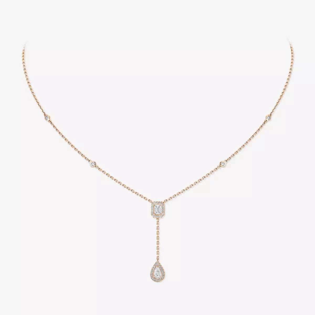 [Loco jewelrys]Gold Diamond Tie Necklace