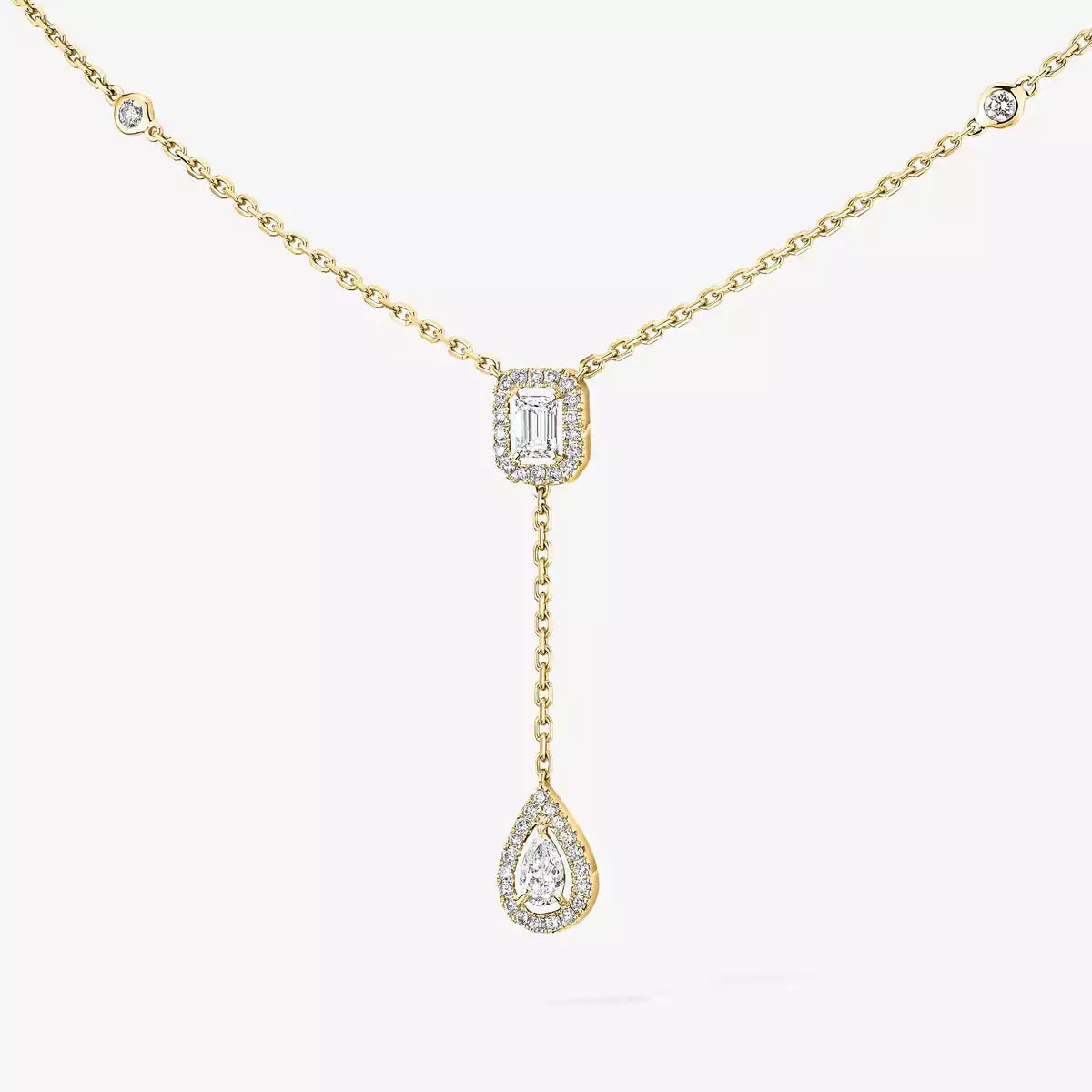 [Loco jewelrys]Gold Diamond Tie Necklace