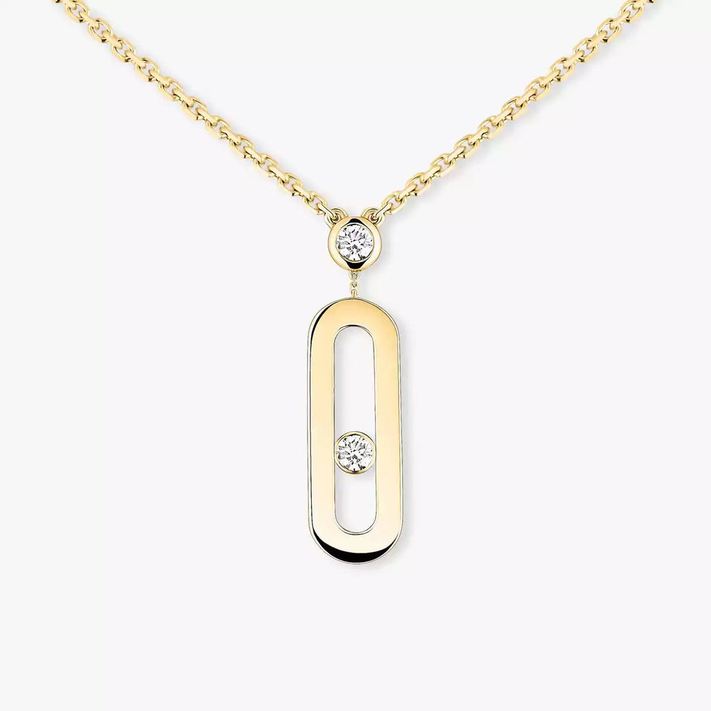 [Loco jewelrys] Move Uno Gold Diamond Long Necklace