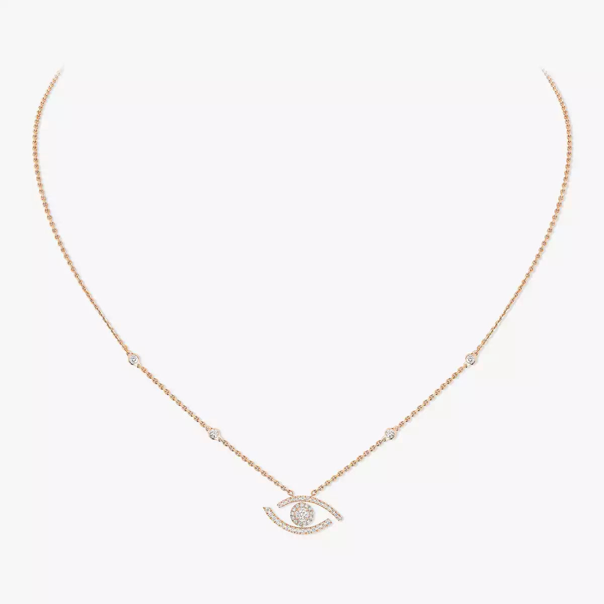 [Loco jewelrys]Pave_ Diamond Necklace Lucky Eye