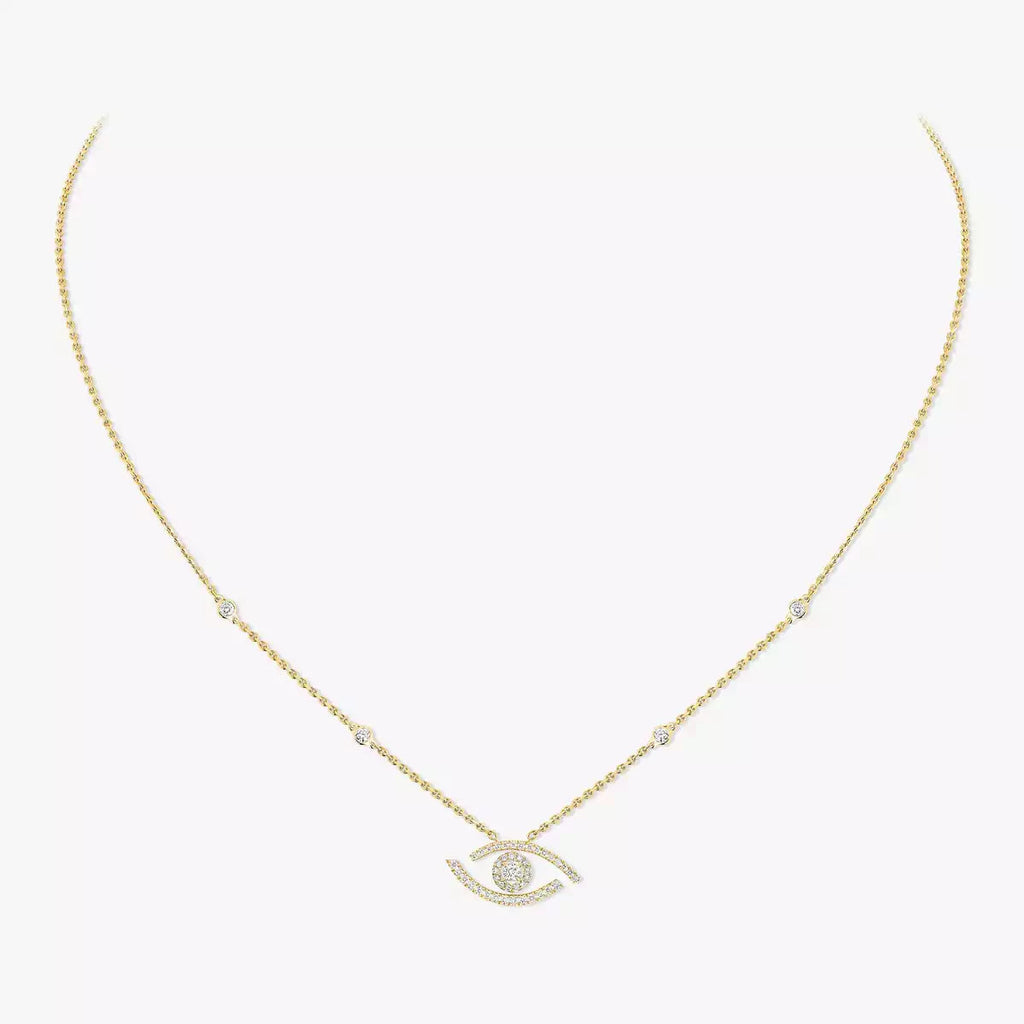 [Loco jewelrys]Pave_ Diamond Necklace Lucky Eye