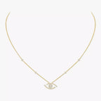 [Loco jewelrys]Pave_ Diamond Necklace Lucky Eye