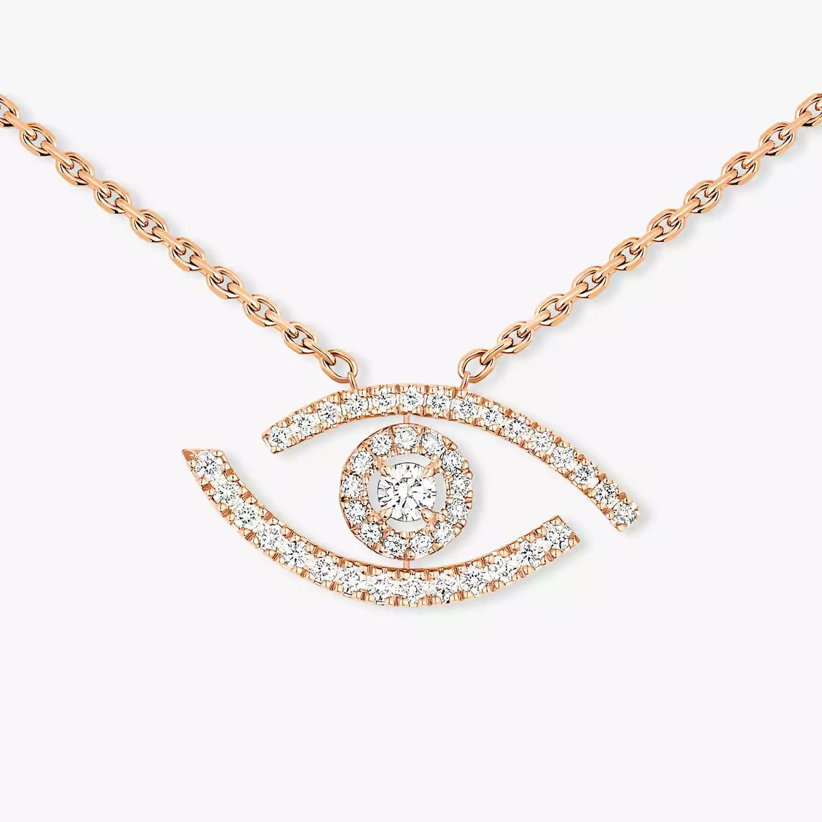 [Loco jewelrys]Pave_ Diamond Necklace Lucky Eye