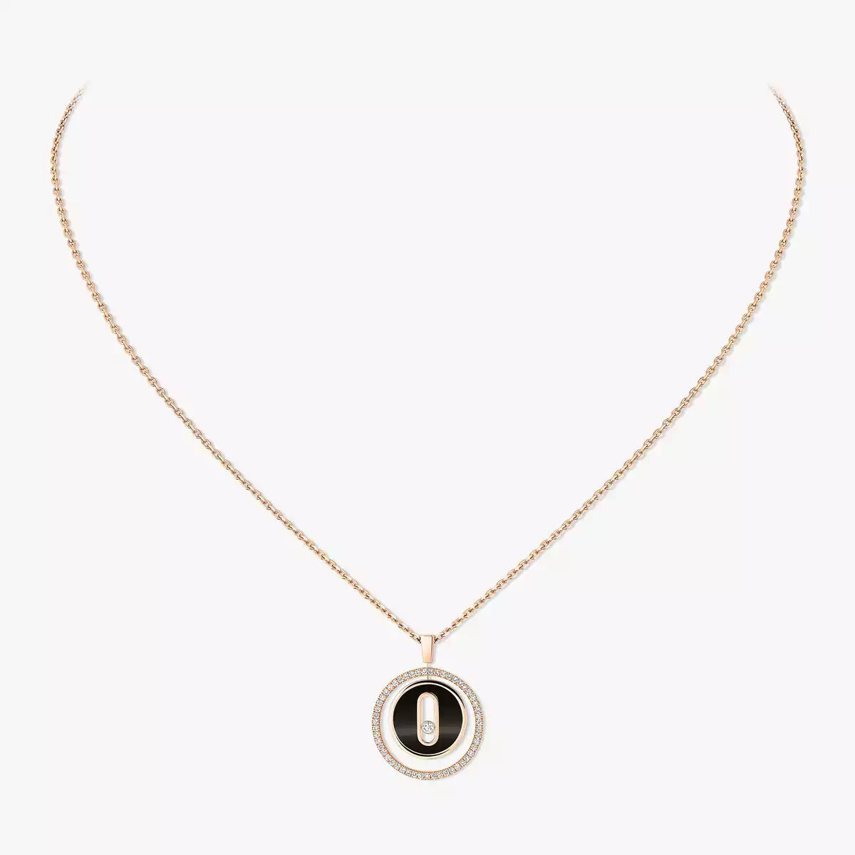 [Loco jewelrys]Lucky Move Diamond Necklace in Rose Gold and White Mother-of-Pearl