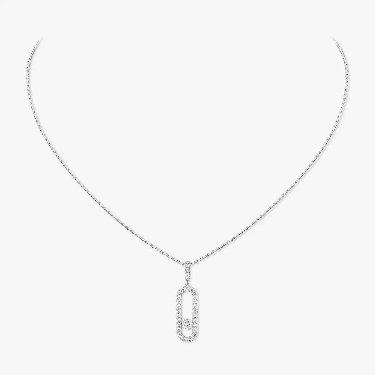 [Loco jewelrys]Move Uno Diamond Necklace in Rose Gold