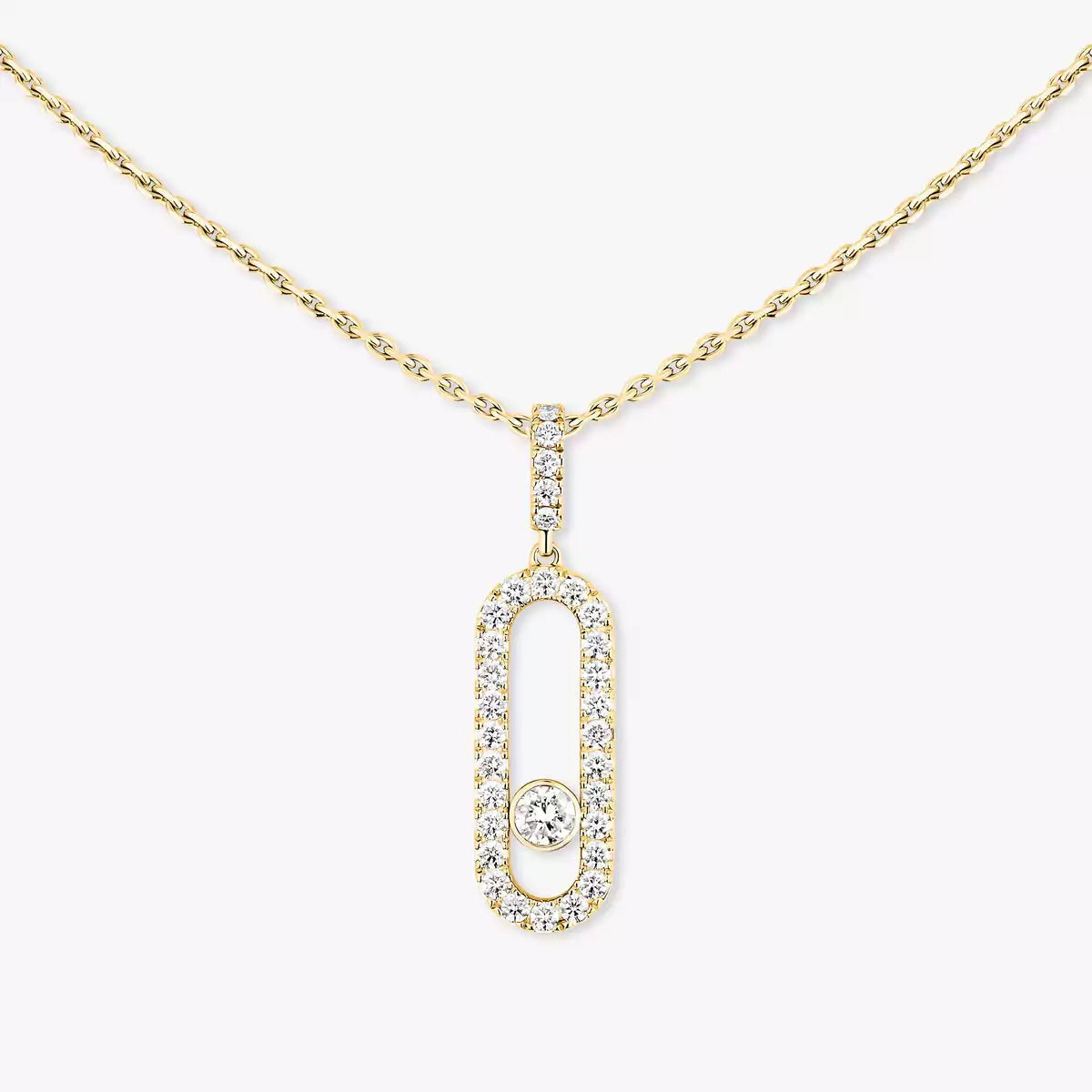 [Loco jewelrys]Move Uno Diamond Necklace in Rose Gold