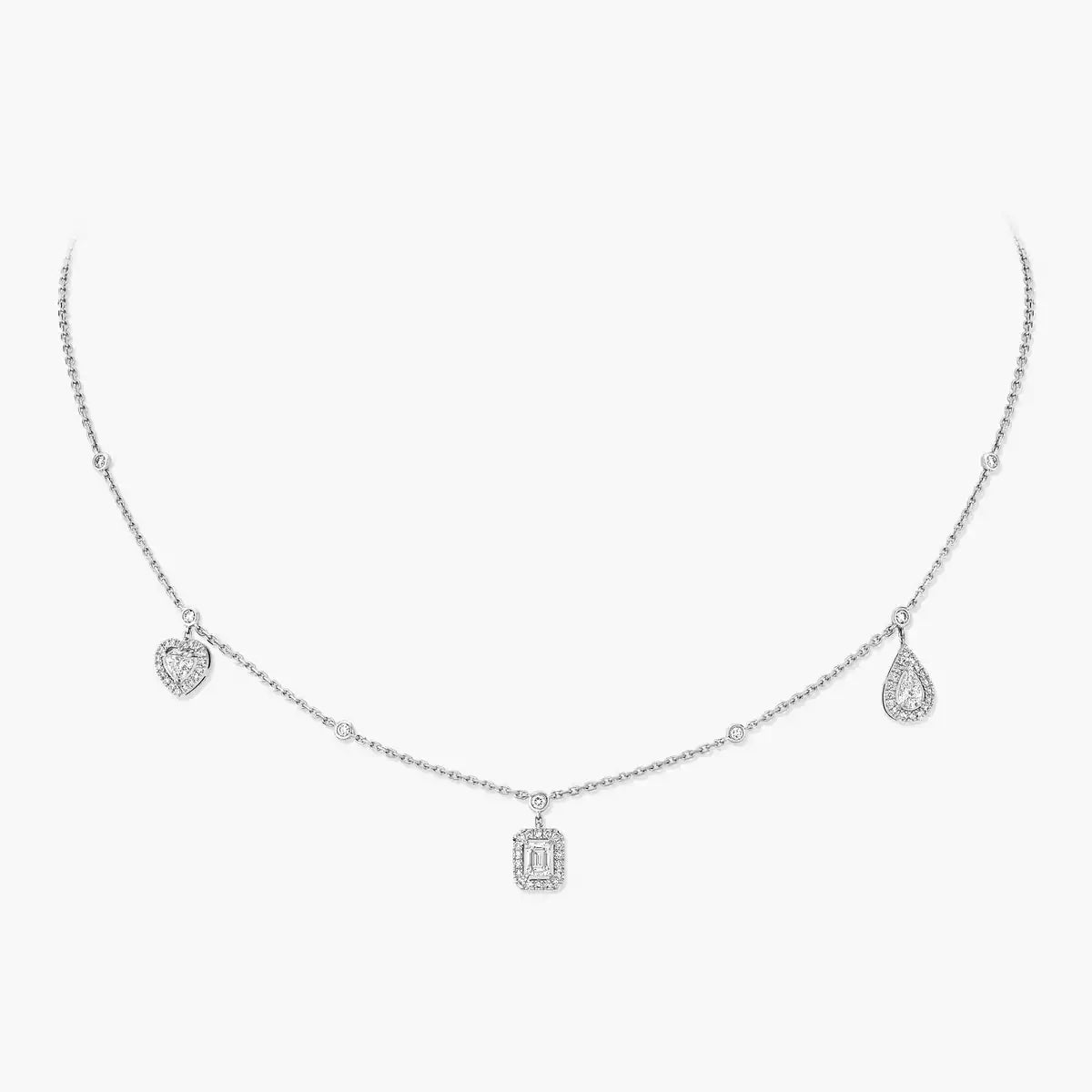 [Loco jewelrys]My Twin Diamond Necklace in Silver