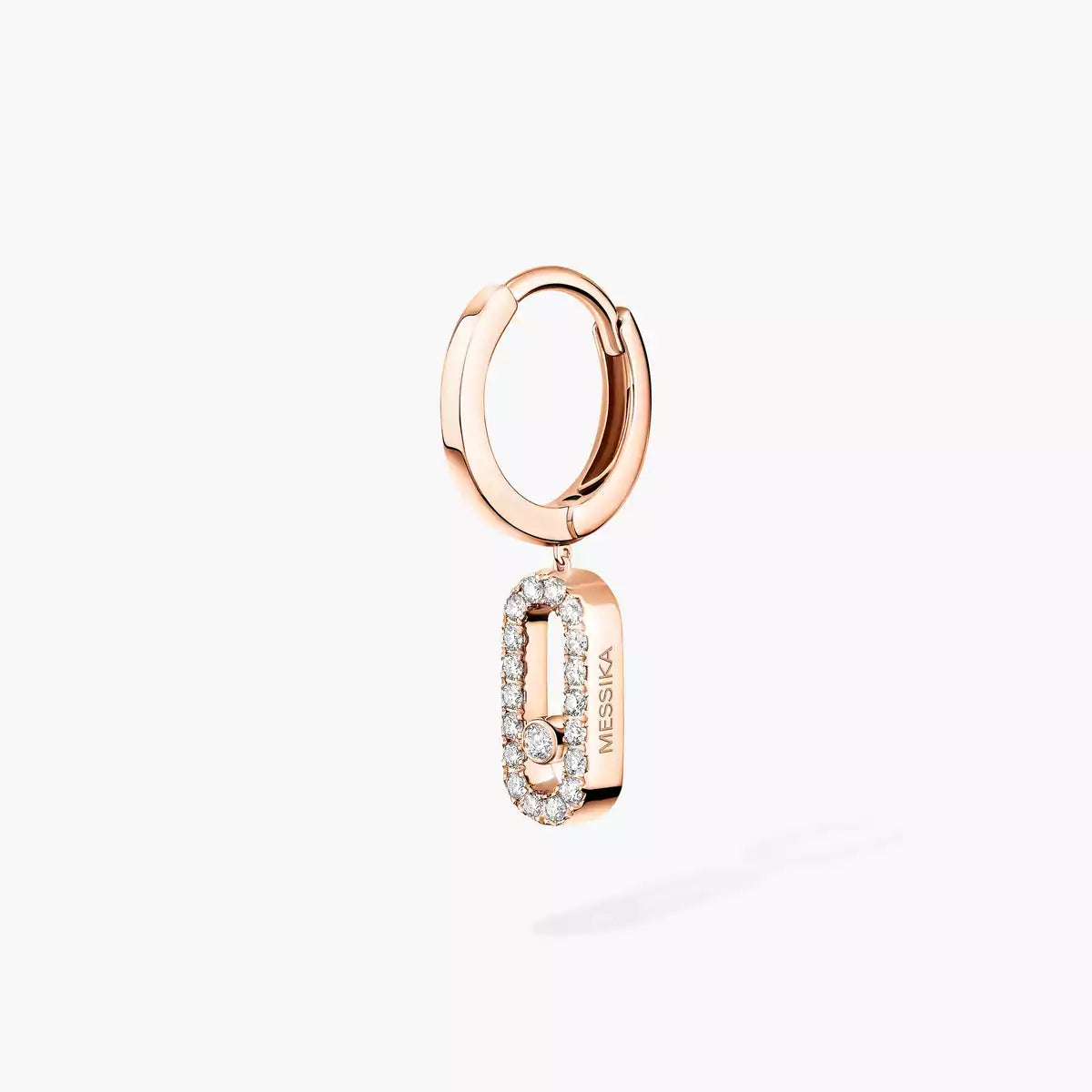 [Loco jewelrys]Move Uno Single Diamond Hoop Earring