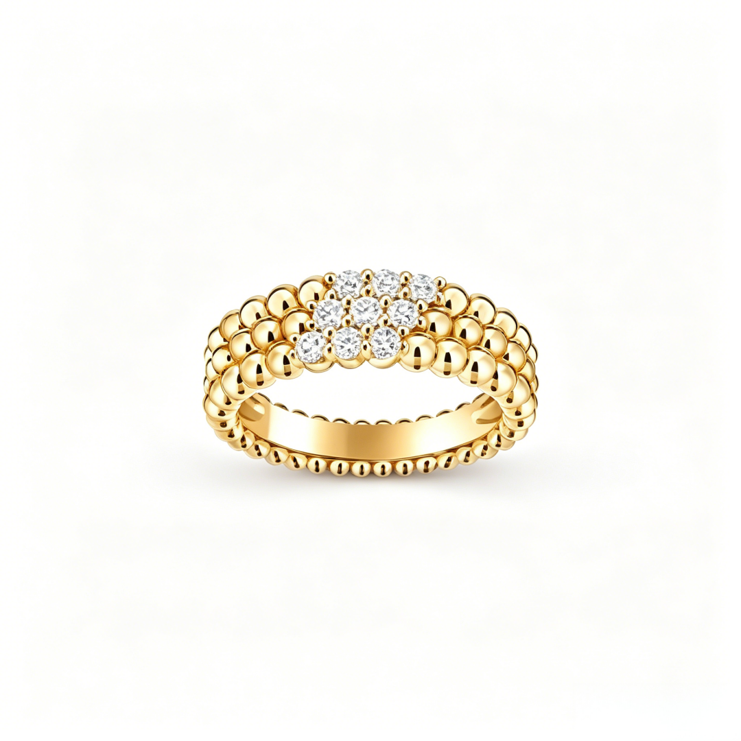 [Loco JURI] THREE-ROW DIAMOND RING