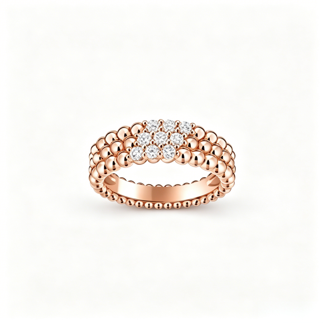 [Loco ]  THREE-ROW DIAMOND RING
