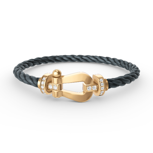 ¡®Loco¡¯FORCE LARGE HORSESHOE HALF DIAMOND BRACELET GOLD