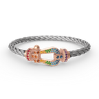 ¡®Loco¡¯FORCE LARGE HORSESHOE  COLORED DIAMOND BRACELET ROSE GOLD