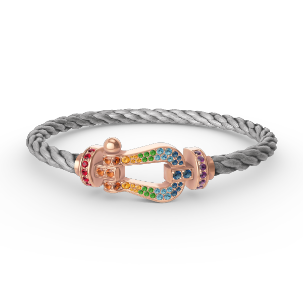 ¡®Loco¡¯FORCE LARGE HORSESHOE  COLORED DIAMOND BRACELET ROSE GOLD